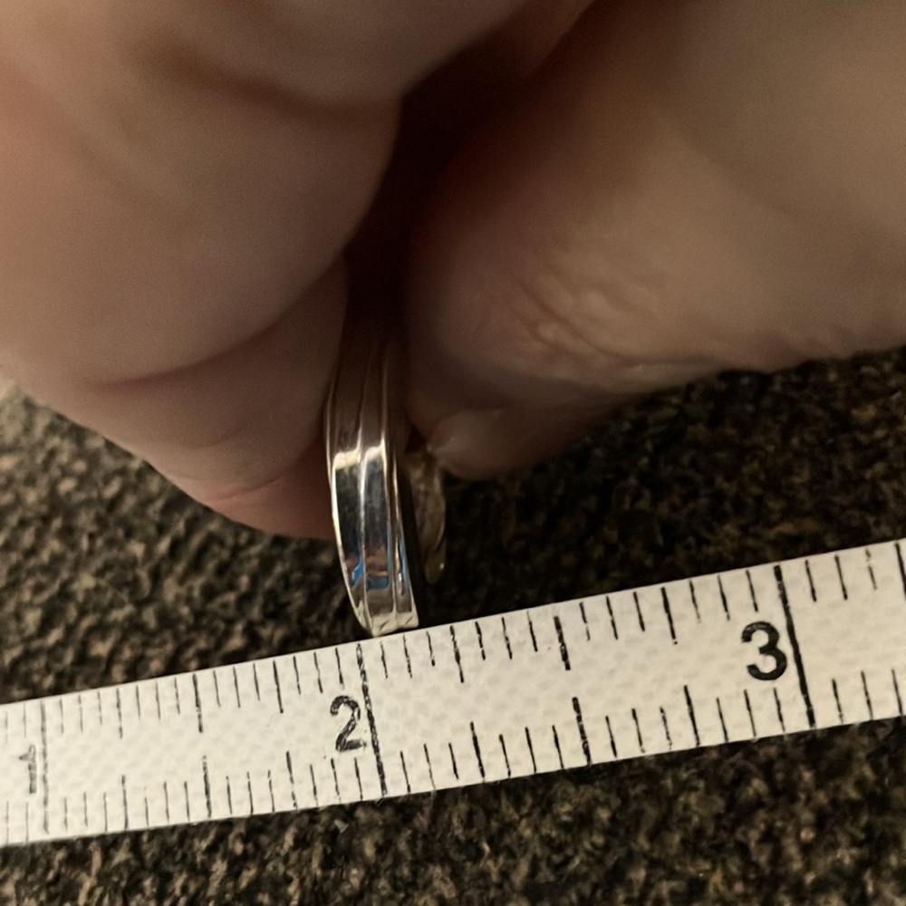 FINAL SALE 14k white gold hoops. - Picture 5 of 5